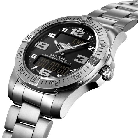 breitling aerospace evo leather strap cobra|breitling evo titanium price.